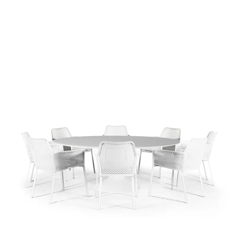 Sphere & Matrix 8 Seat Round Dining Set